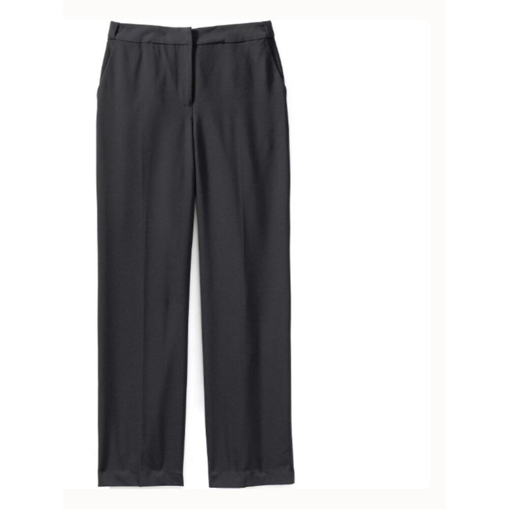 new $95.95 lands' end washable wool black dress pants 20 tall woman's 20 long 32